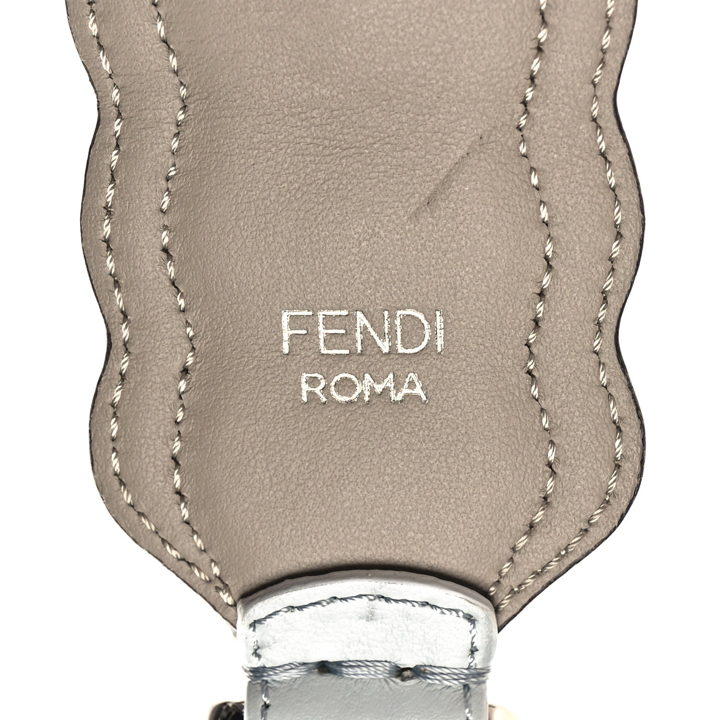 Vitello Liberty Pearl Bi-Color Scalloped Strap You Burro Grigio Perla