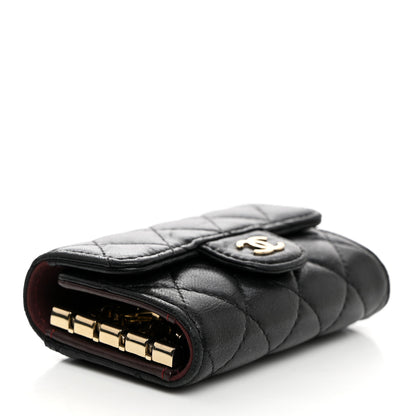 Chanel Lambskin Quilted 4 Key Holder Black 4 of 9