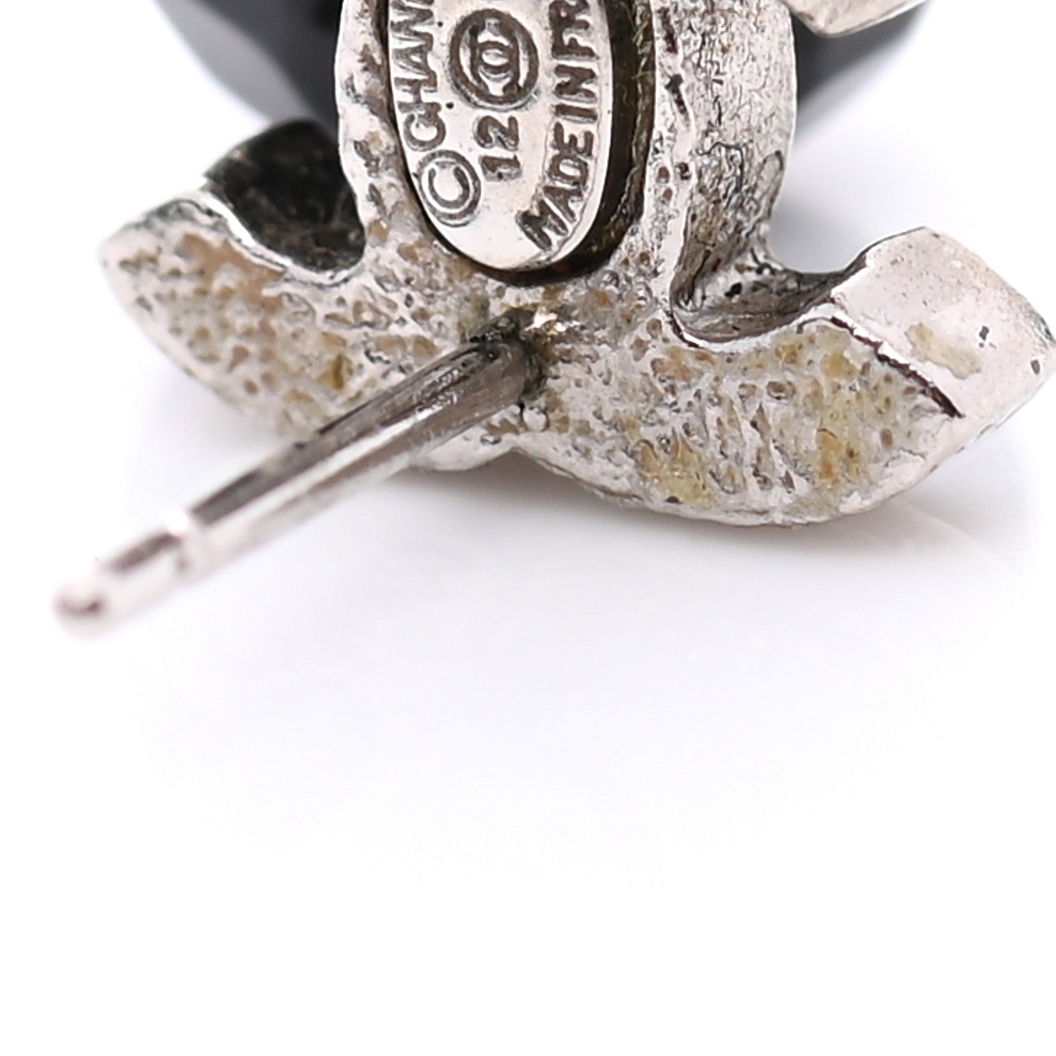 Chanel Glitter CC Bead Drop Earrings Black 5 of 5