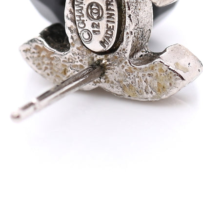 Chanel Glitter CC Bead Drop Earrings Black 5 of 5