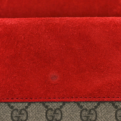 Gucci GG Supreme Monogram Suede Mini Dionysus Shoulder Bag Beige Ebony Vulcanic Red 11 of 13