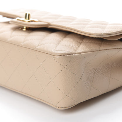 Chanel Caviar Quilted Medium Double Flap Beige Clair 7 of 11