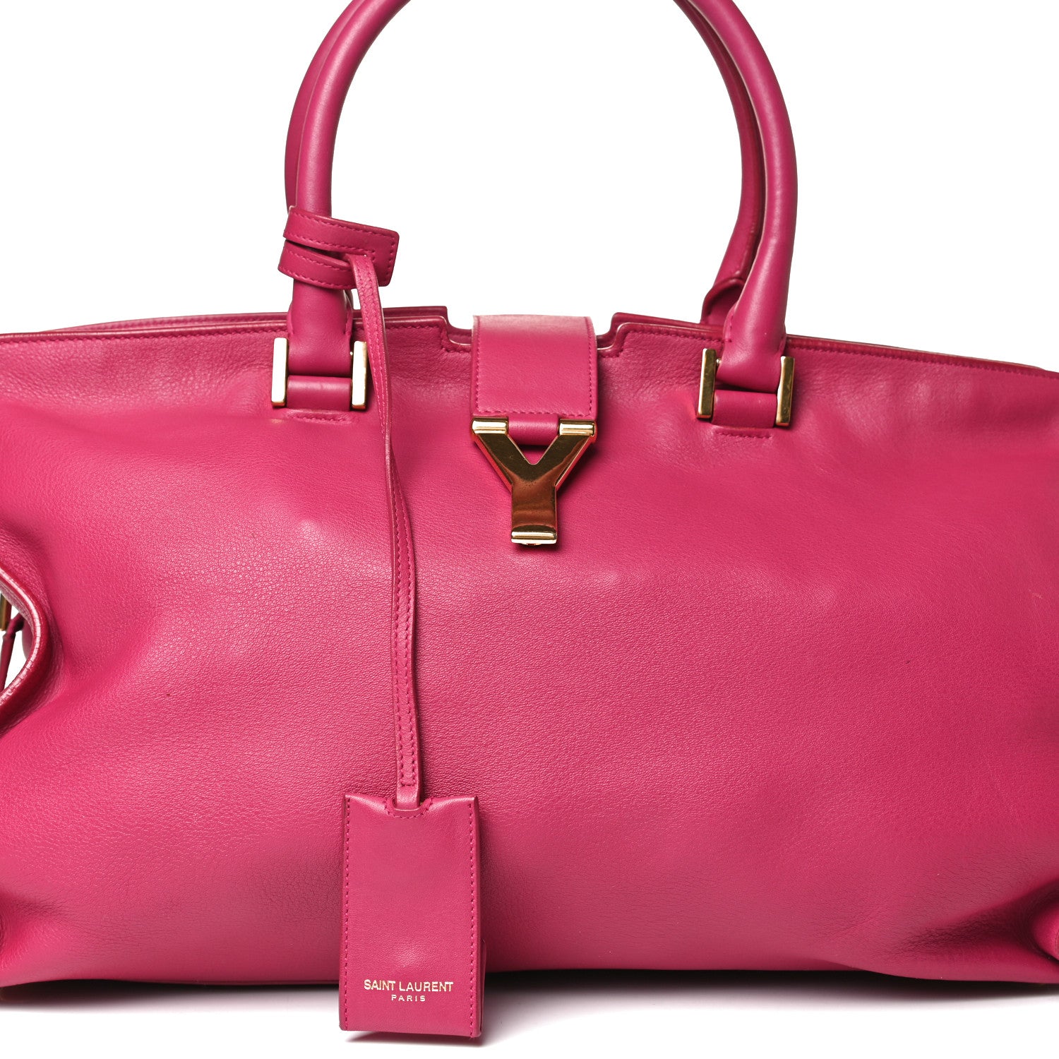 Saint Laurent Calfskin Medium Classic Y Cabas Fuchsia 17 of 34