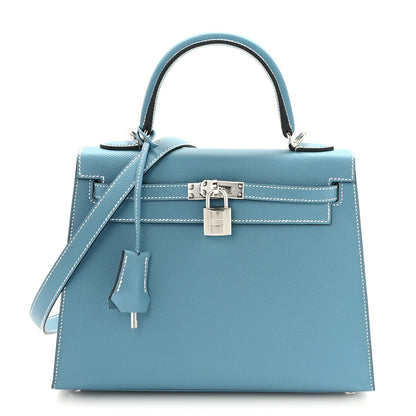 Hermes Epsom Kelly Sellier 25 New Blue Jean 1 of 8