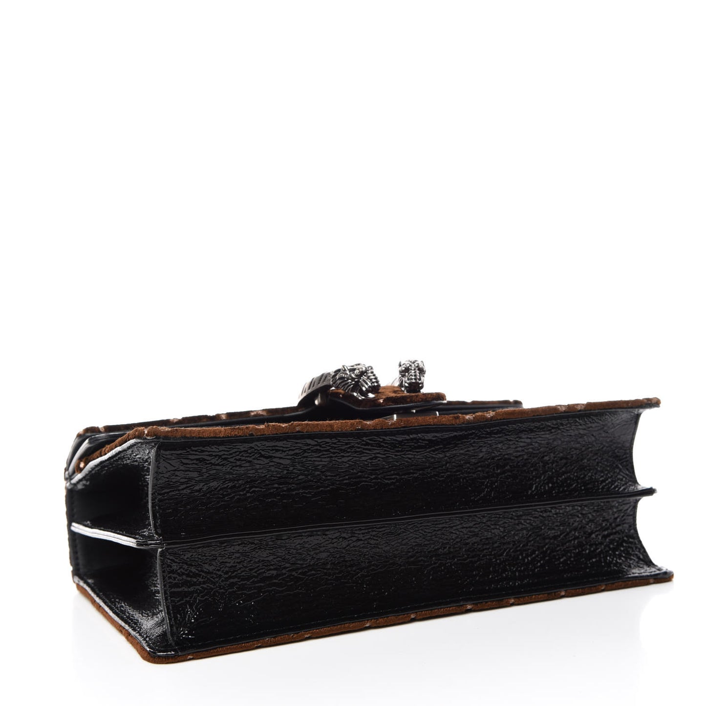 Velvet Skipper GG Monogram Small Dionysus Shoulder Bag Brown Black
