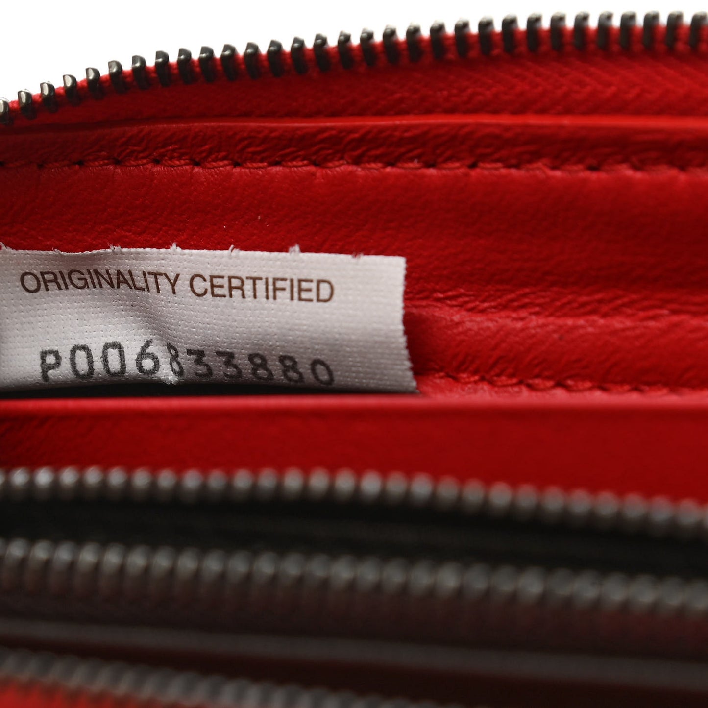 Nappa Intrecciato Zip Around Wallet Red