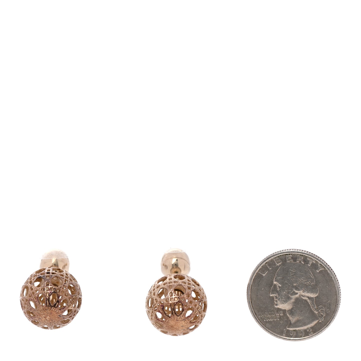 Cannage Mise En Dior Tribal Earrings Gold