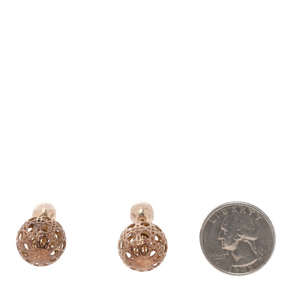 Christian Dior Cannage Mise En Dior Tribal Earrings Gold 2 of 6