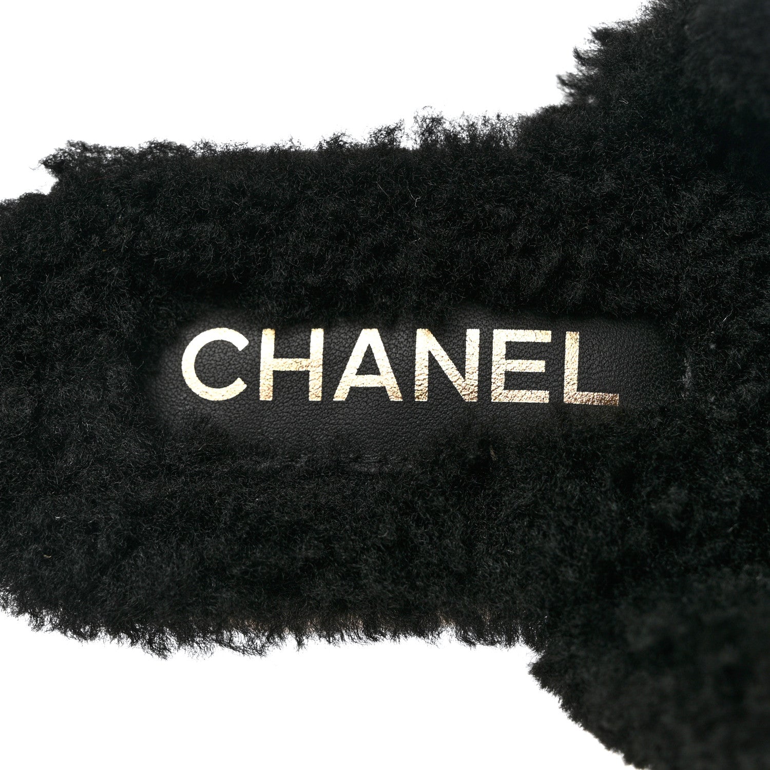 Chanel Suede Calfskin Shearling Turn Lock Clogs 40 Black 8 of 9