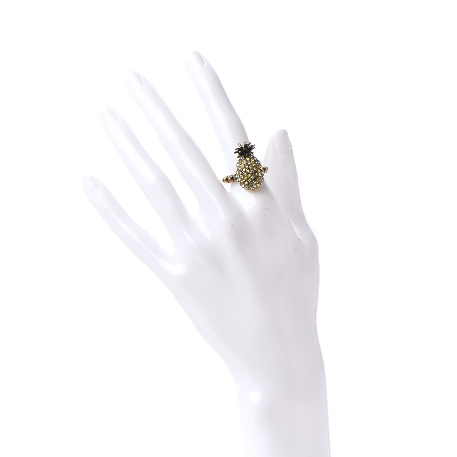Gucci Crystal Pineapple Motif Ring XS 2 of 6