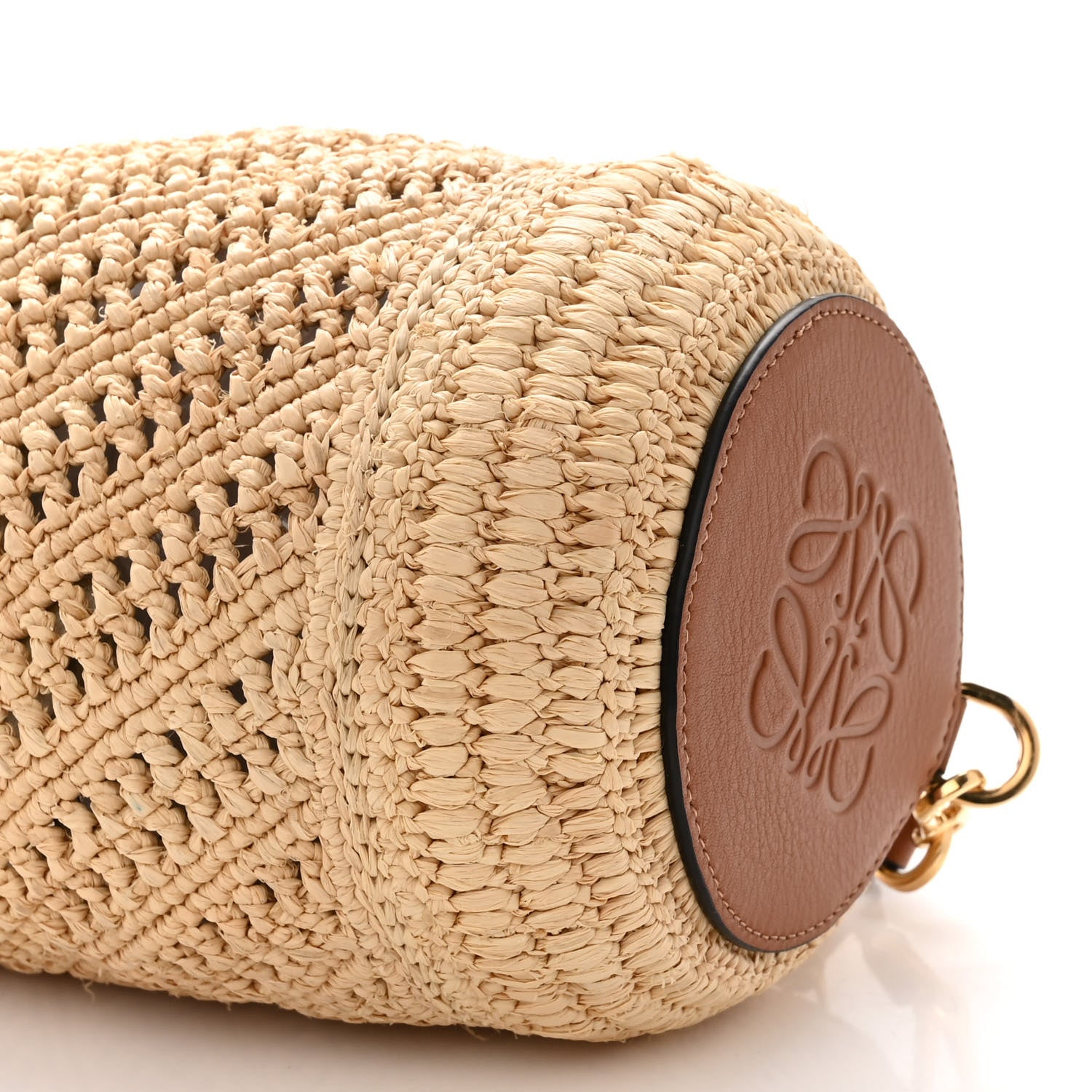 LOEWE ポーチ Paula's Ibiza raffia pouch with strap in red - Loewe | Mytheresa