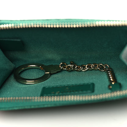 Chanel Metallic Caviar Quilted Zipped Key Holder Case Green 5 of 8