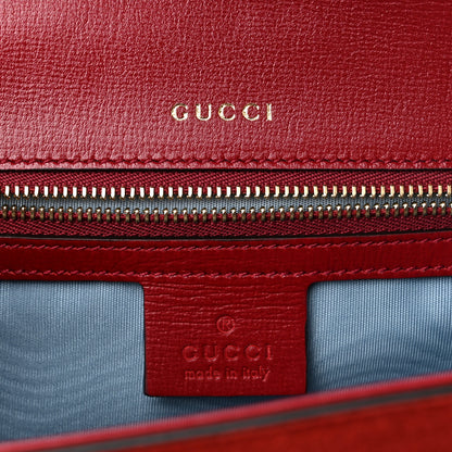 Gucci Suede Small Torchon GG Ring Shoulder Bag New Cherry Red 6 of 12