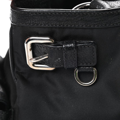 Prada Tessuto Nylon Calfskin Shoulder Bag Black 15 of 15