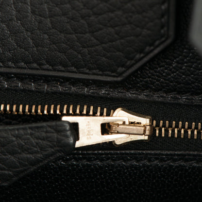 Hermes Taurillon Clemence Birkin 35 Black 22 of 24