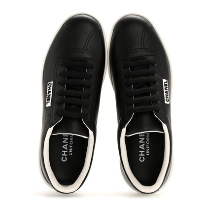 Chanel Calfskin CC Womens Sneakers 35 Black 2 of 9