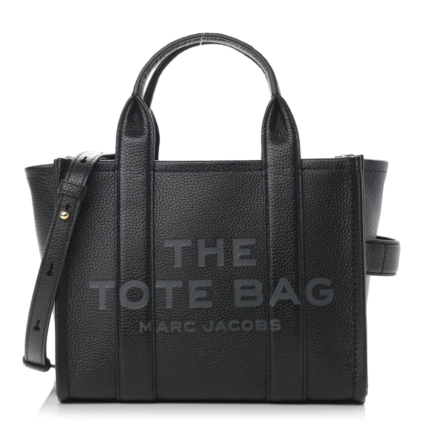 Marc Jacobs Grained Calfskin Small The Tote Bag Black 1 of 14