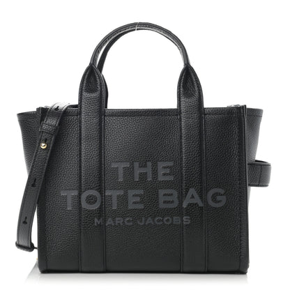 Marc Jacobs Grained Calfskin Small The Tote Bag Black 1 of 14