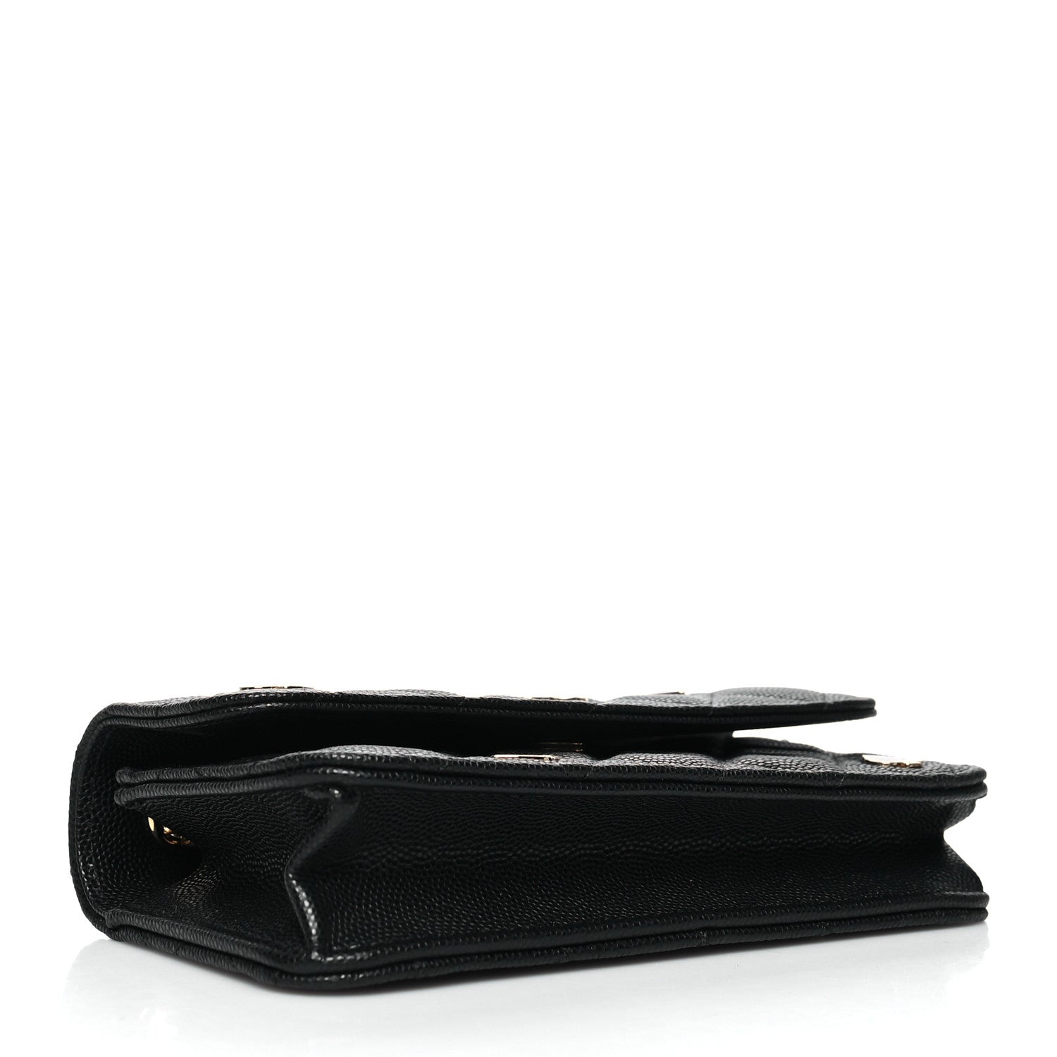 Chanel Caviar Quilted Enamel Coco Casino Flap Phone Holder With Chain Black 4 of 12