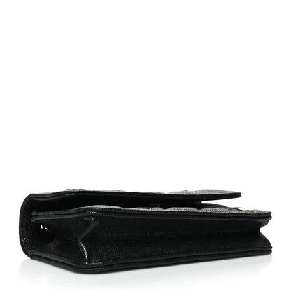 Chanel Caviar Quilted Enamel Coco Casino Flap Phone Holder With Chain Black 4 of 12