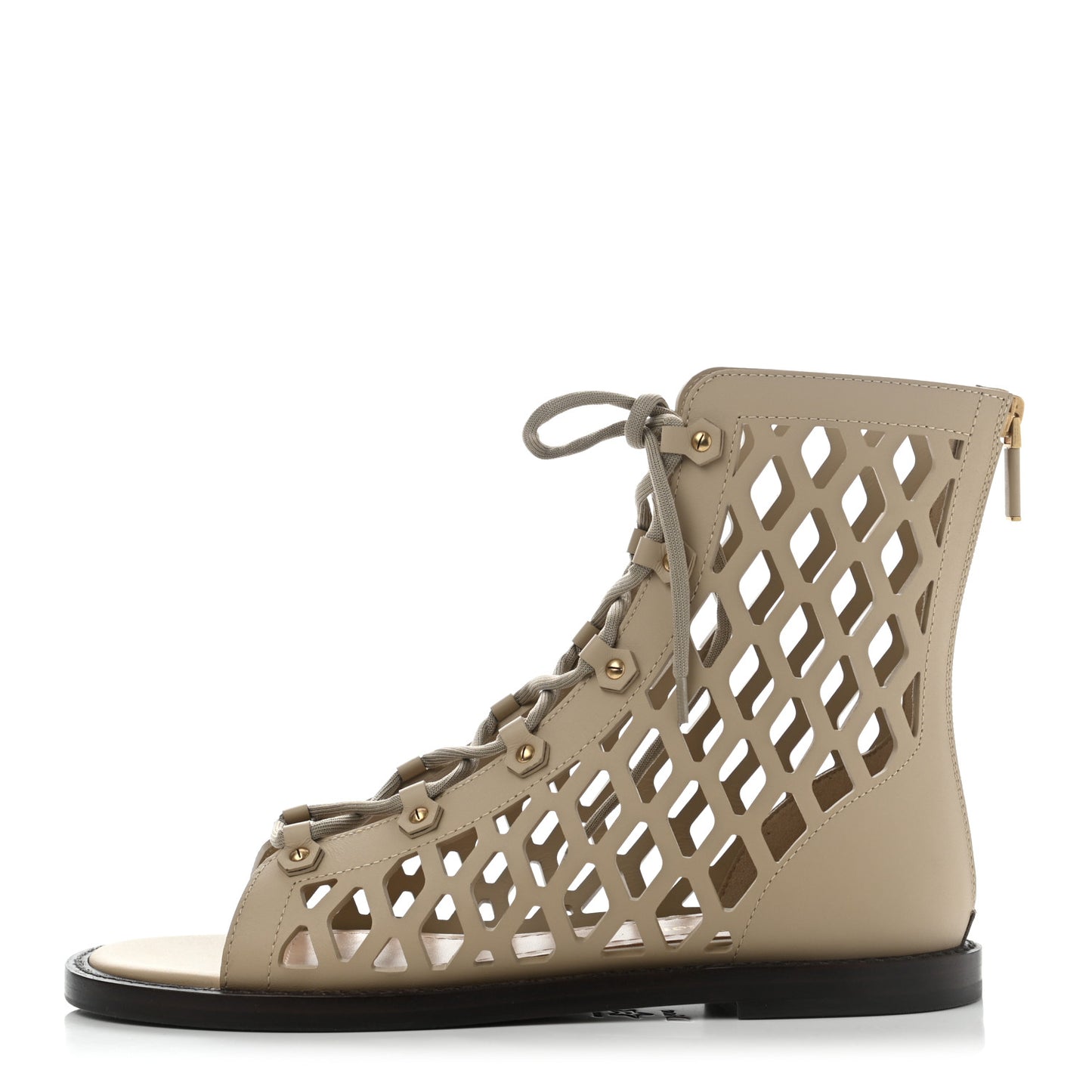 Matte Calfskin D-Trap Sandals 39 Corde