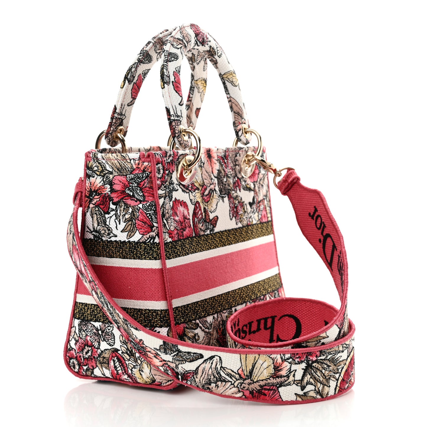 Canvas Embroidered Butterfly Print Medium Lady D-Lite Multicolor