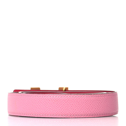 Hermes Swift Epsom 24mm Mini Constance H Belt 90 Rouge Tomate Rose Confetti 2 of 6