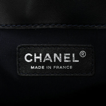 Chanel Patent New Medium Boy Reverso Flap Navy 6 of 10