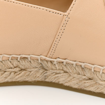 Chanel Lambskin CC Espadrilles 37 Beige Black 13 of 14