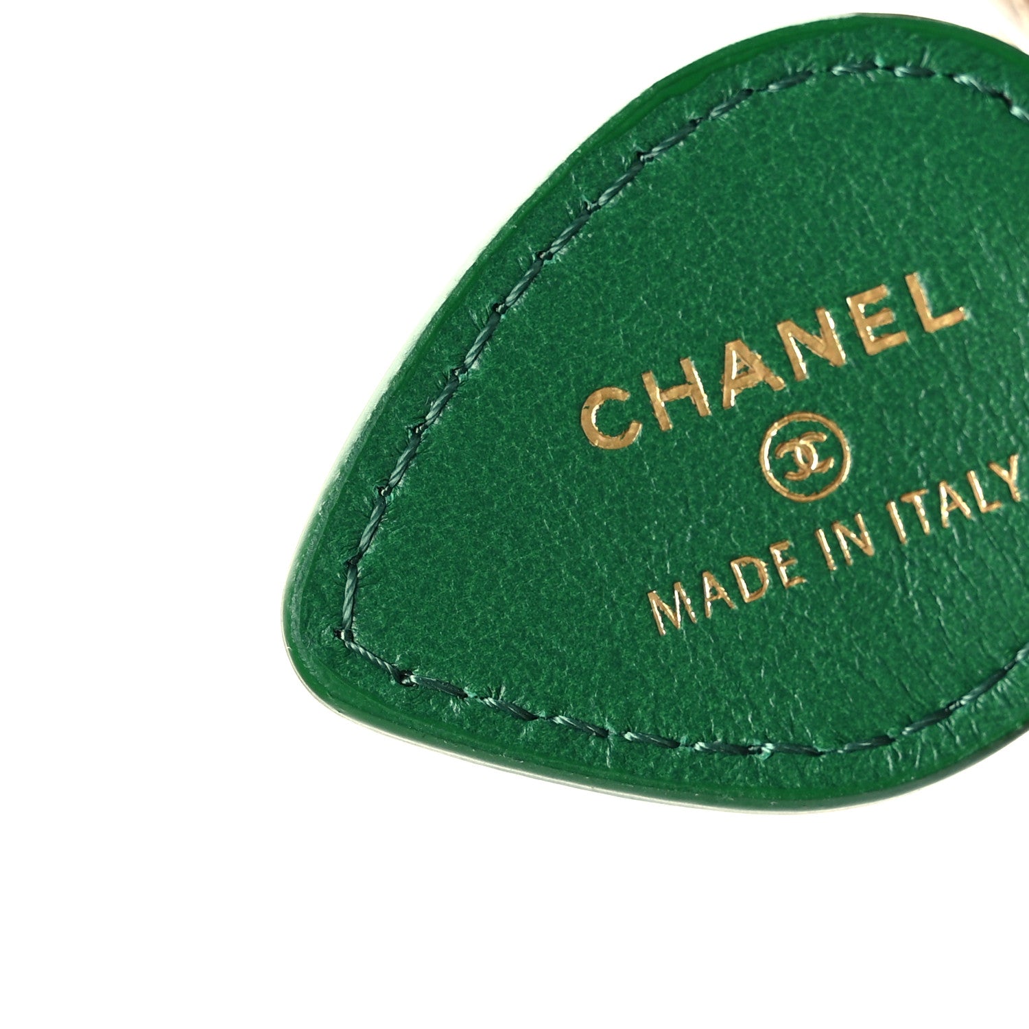 Chanel Lambskin Apple Mini Bag Charm  Red Green 4 of 8