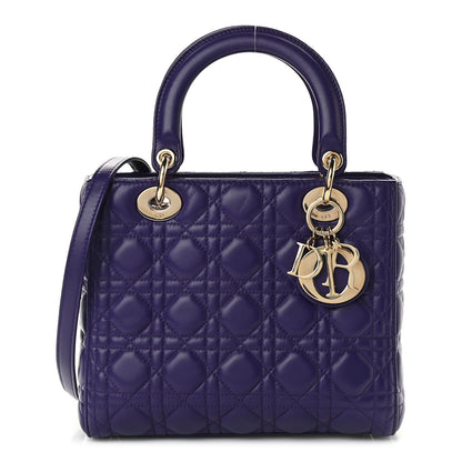 Christian Dior Lambskin Cannage Medium Lady Dior Purple 1 of 8