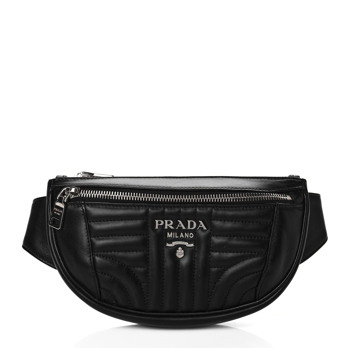 Soft Calfskin Impunture Diagramme Belt Bag Black