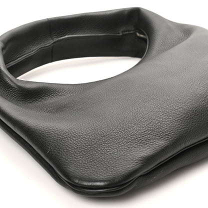 The Row Grained Calfskin Small Everyday Shoulder Bag Black 8 of 9