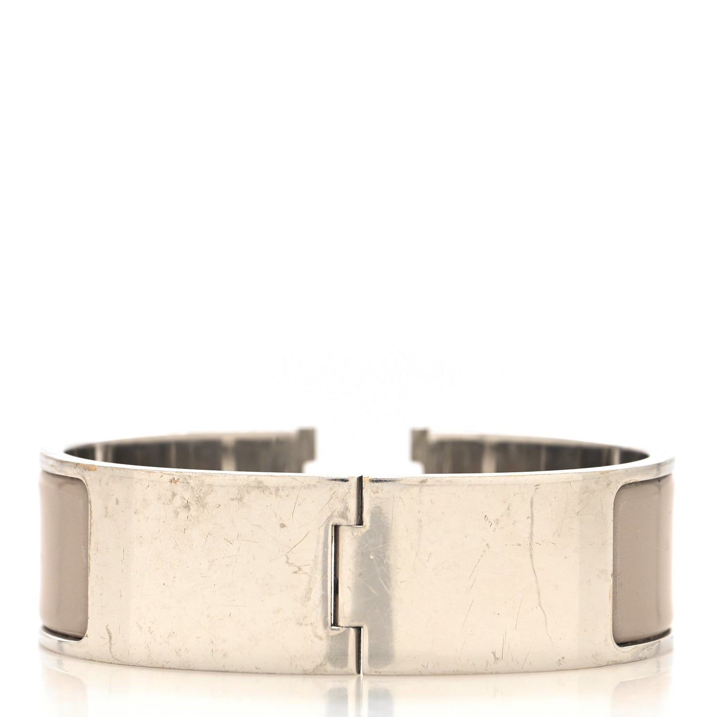 Enamel Wide Clic Clac H Bracelet PM Marron Glace
