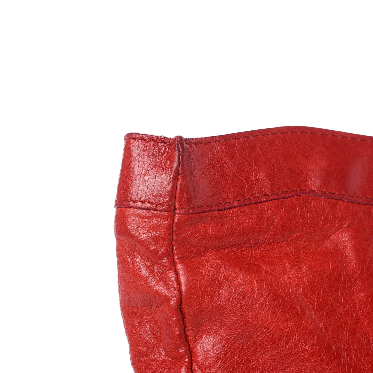 Chevre Porte Toilette Makeup Clutch True Red
