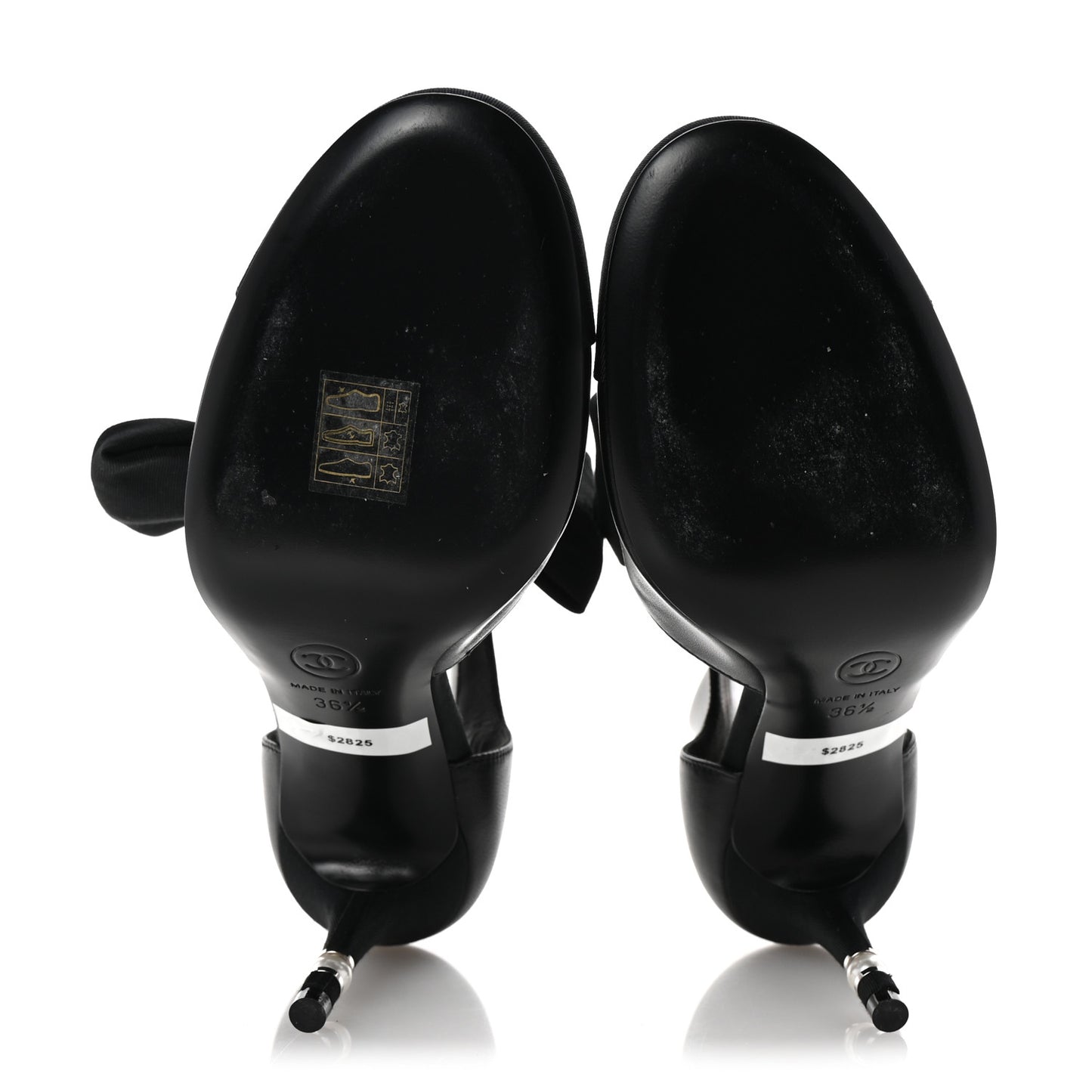 Lambskin Grosgrain Cap Toe Camellia Mary Jane Platform Pumps 36.5 Black