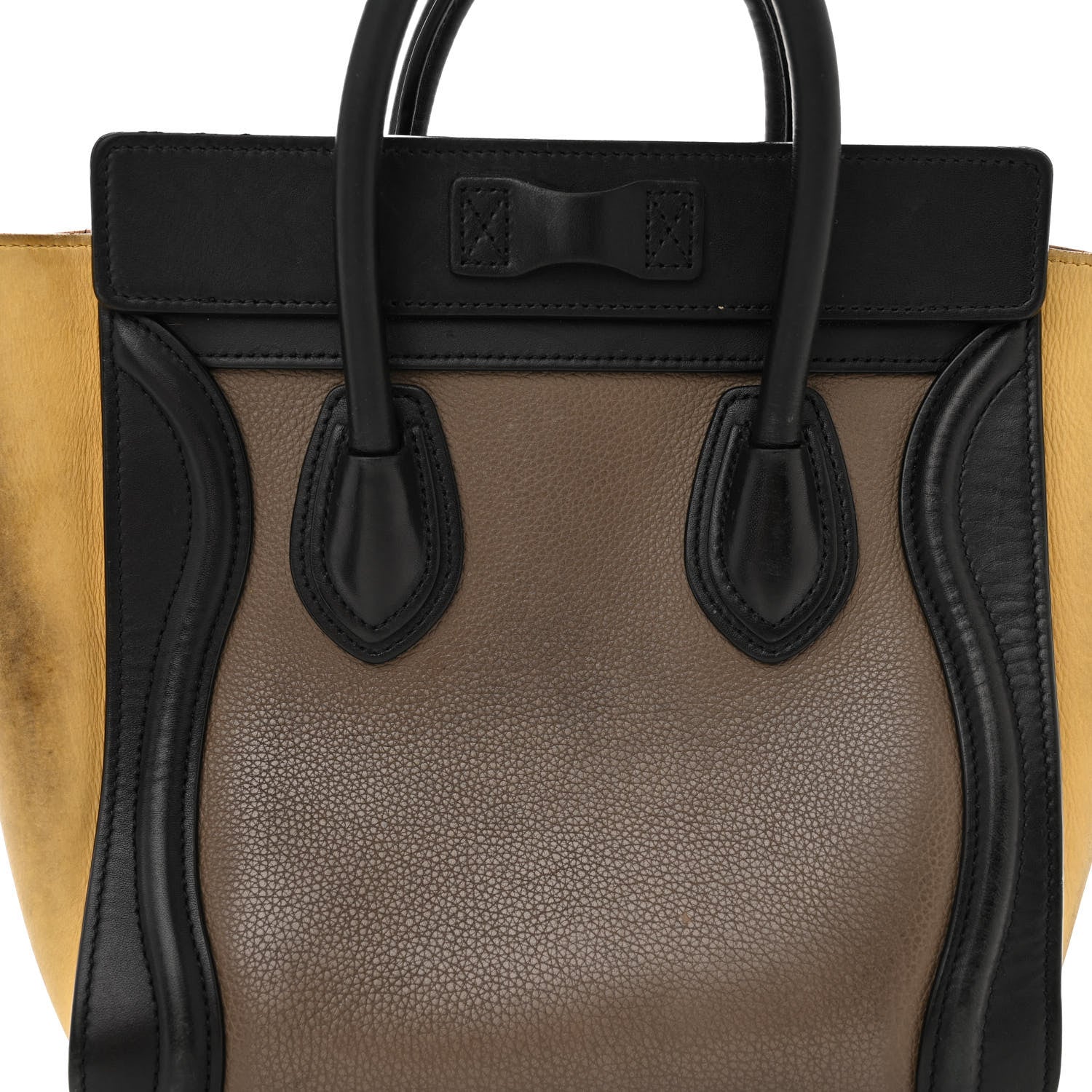Celine Nubuck Smooth Calfskin Nano Tri-Color Luggage Desert 17 of 22