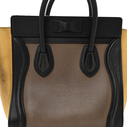 Celine Nubuck Smooth Calfskin Nano Tri-Color Luggage Desert 17 of 22