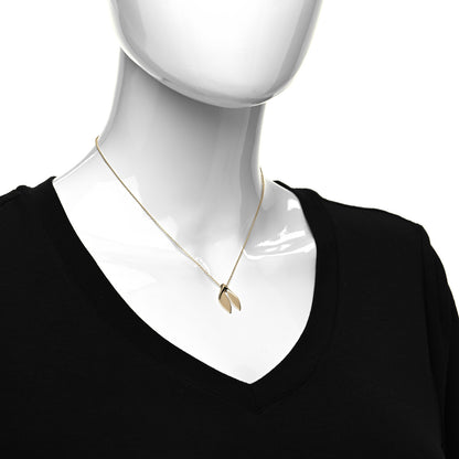 Tiffany 18K Yellow Gold Elsa Peretti Whale Tail Pendant Necklace 2 of 5