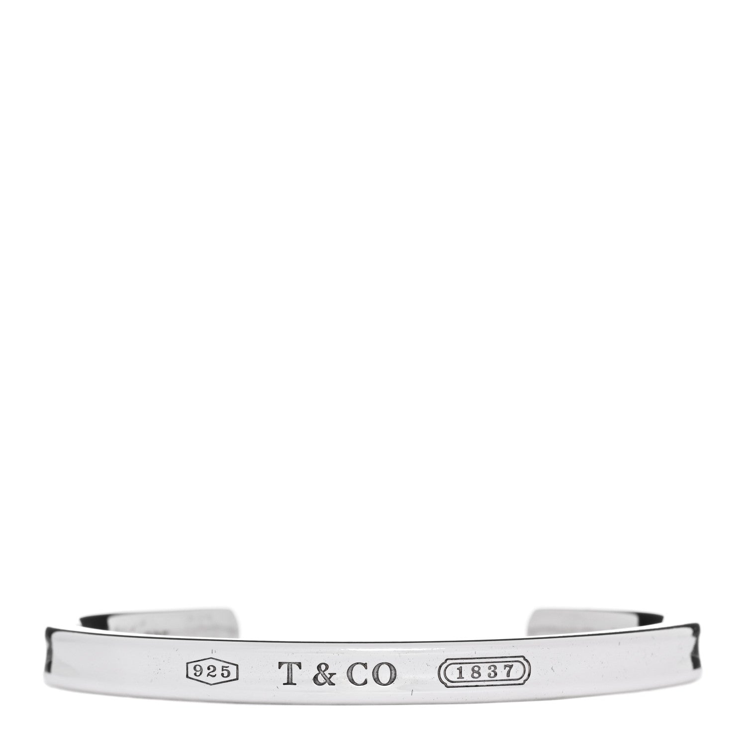 Tiffany Sterling Silver Narrow 1837 Cuff Bracelet 1 of 3