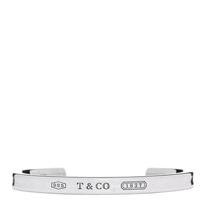 Tiffany Sterling Silver Narrow 1837 Cuff Bracelet 1 of 3