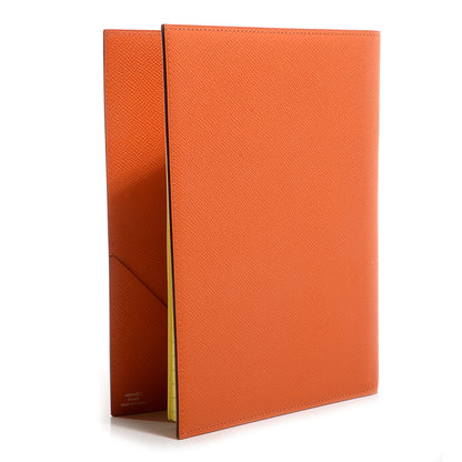 Hermes Epsom Yellow Pad PM Iris Orange 4 of 19