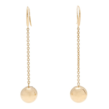 Tiffany 18K Yellow Gold 10mm HardWear Ball Hook Drop Earrings 1 of 4