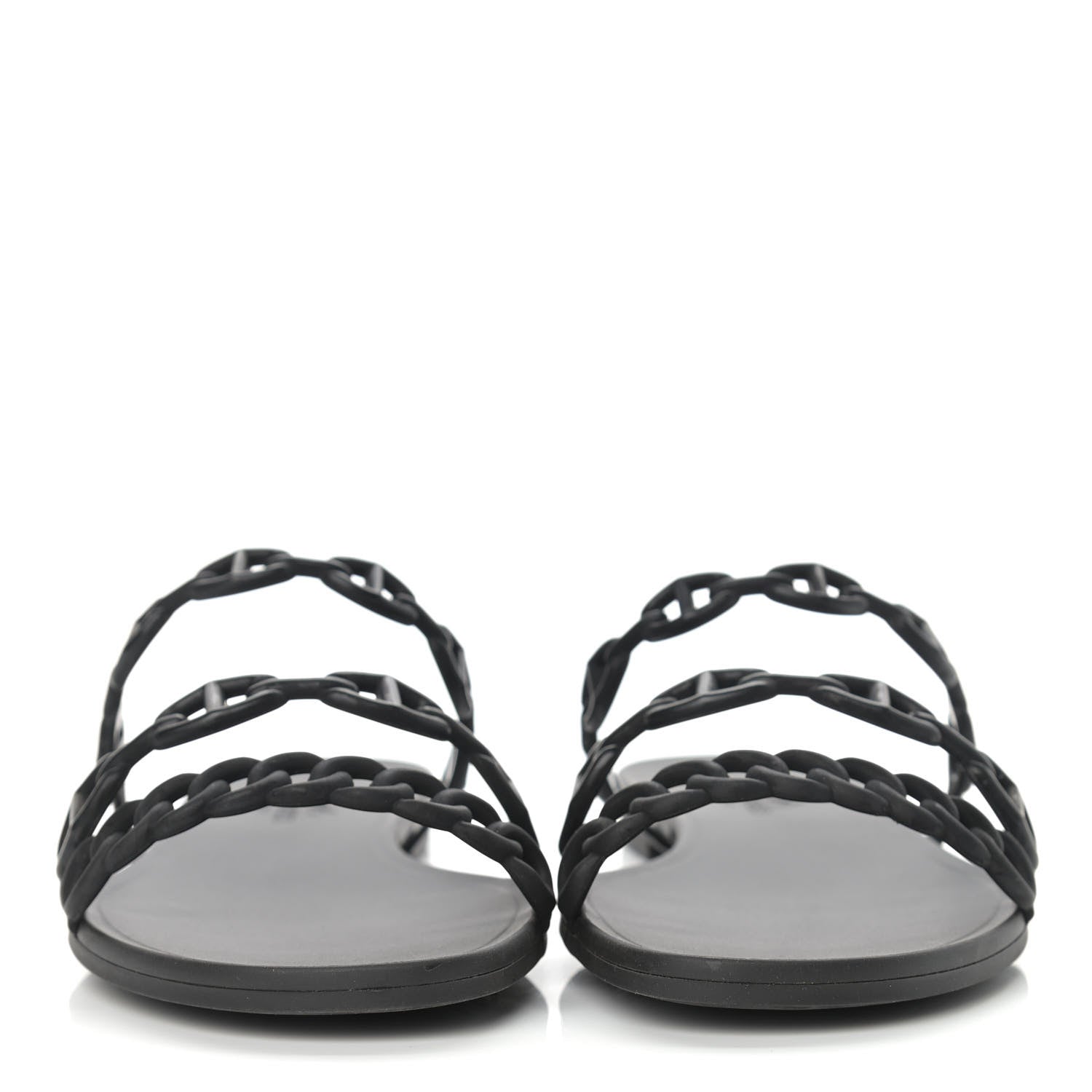 Hermes TPU Rivage Sandals 37 Black 2 of 7
