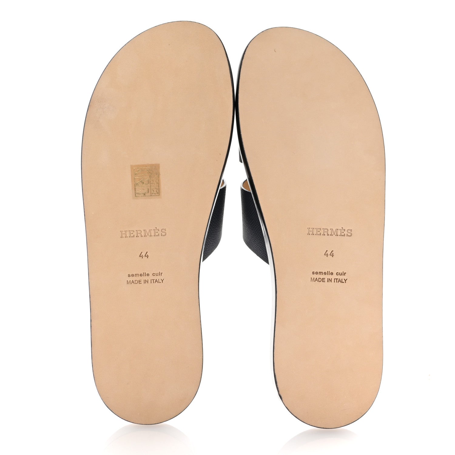 Hermes Epsom Mens Izmir Sandals 44 Marine 6 of 10