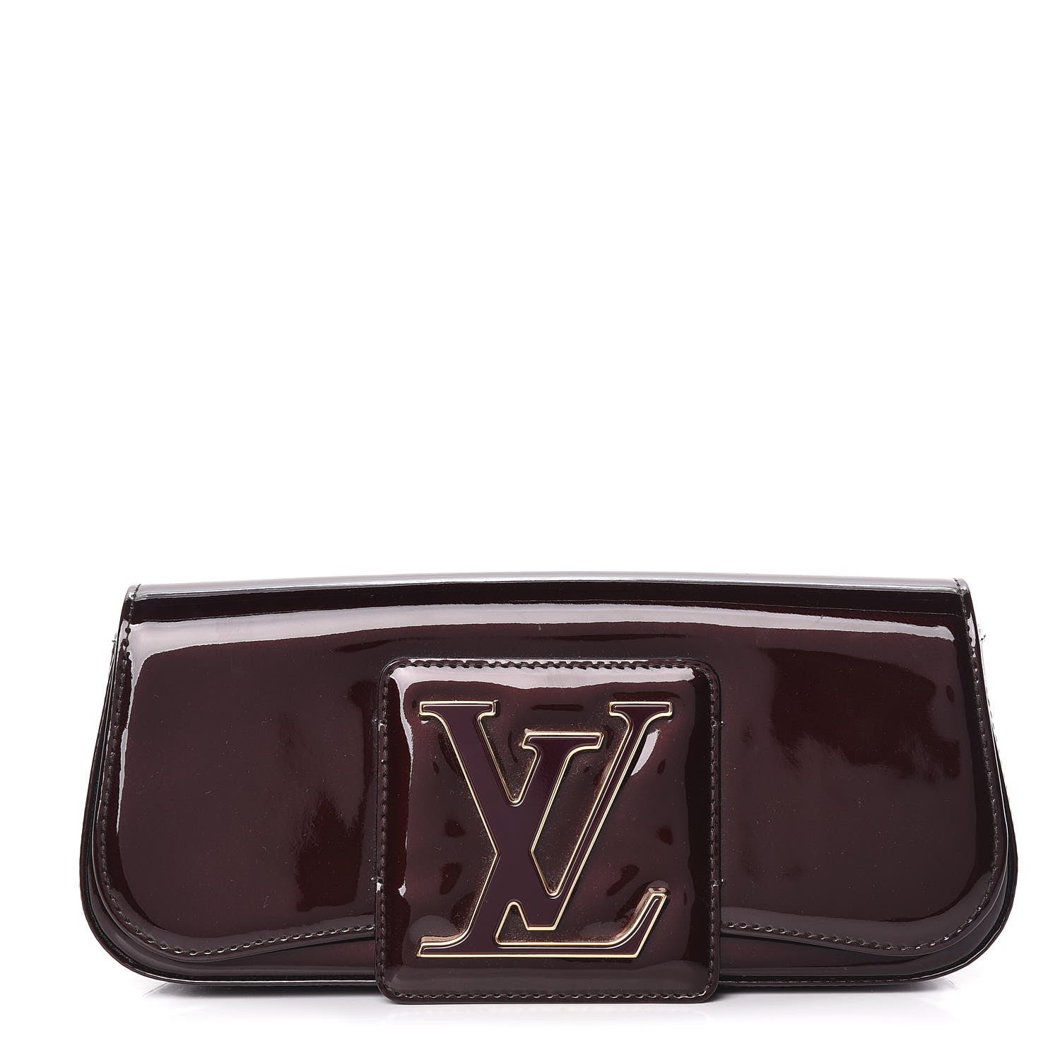 Louis Vuitton Patent Sobe Clutch Amarante 1 of 9