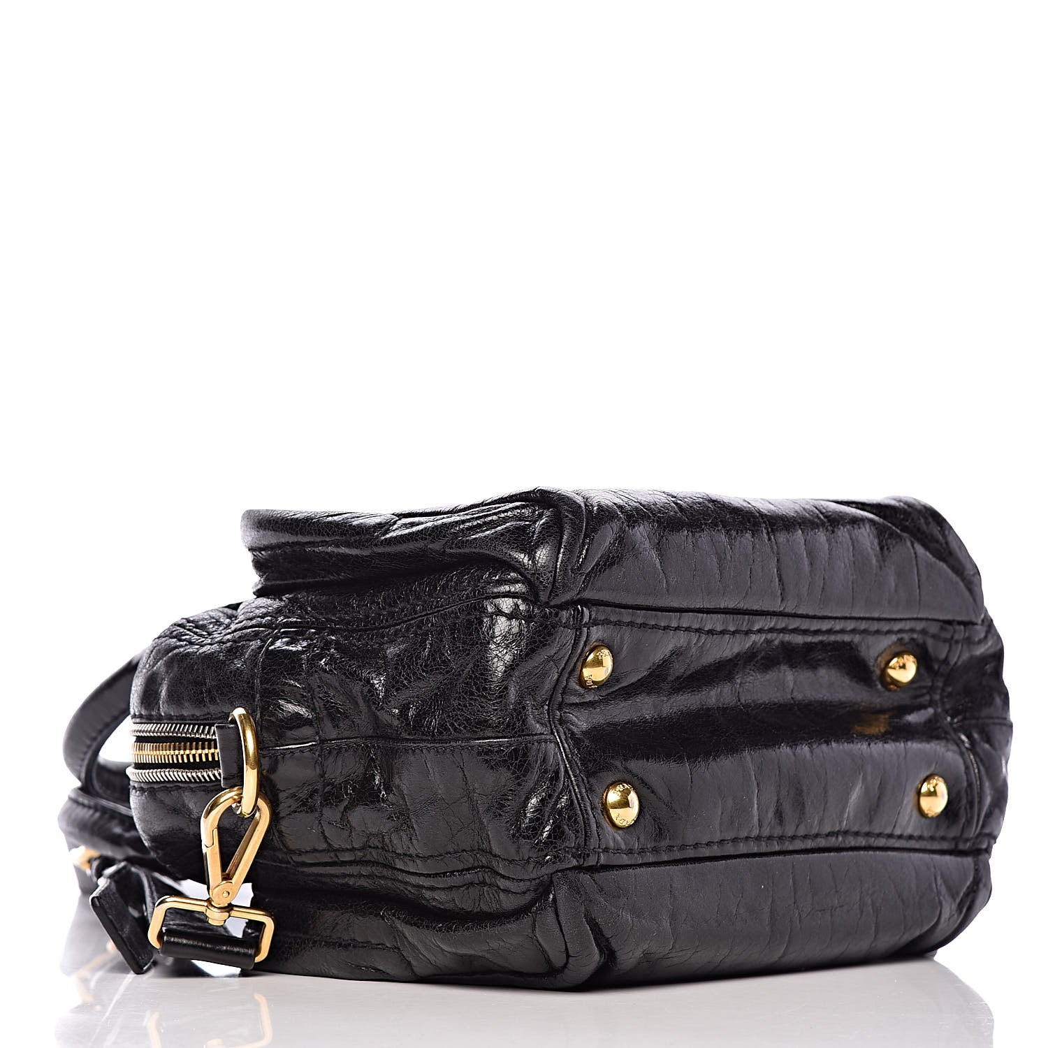 Prada Vitello Shine Bauletto Black 4 of 11