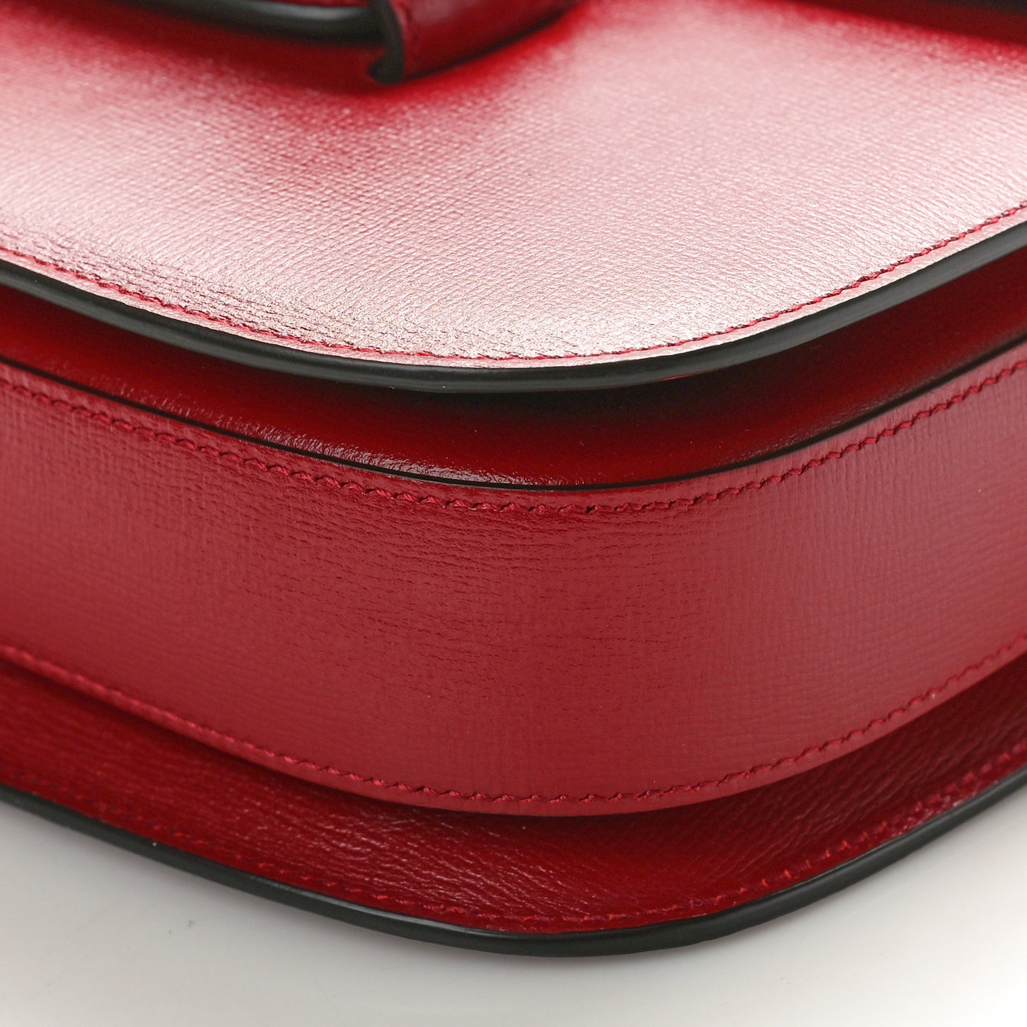 Azalea Calfskin Horsebit 1955 Shoulder Bag New Cherry Red