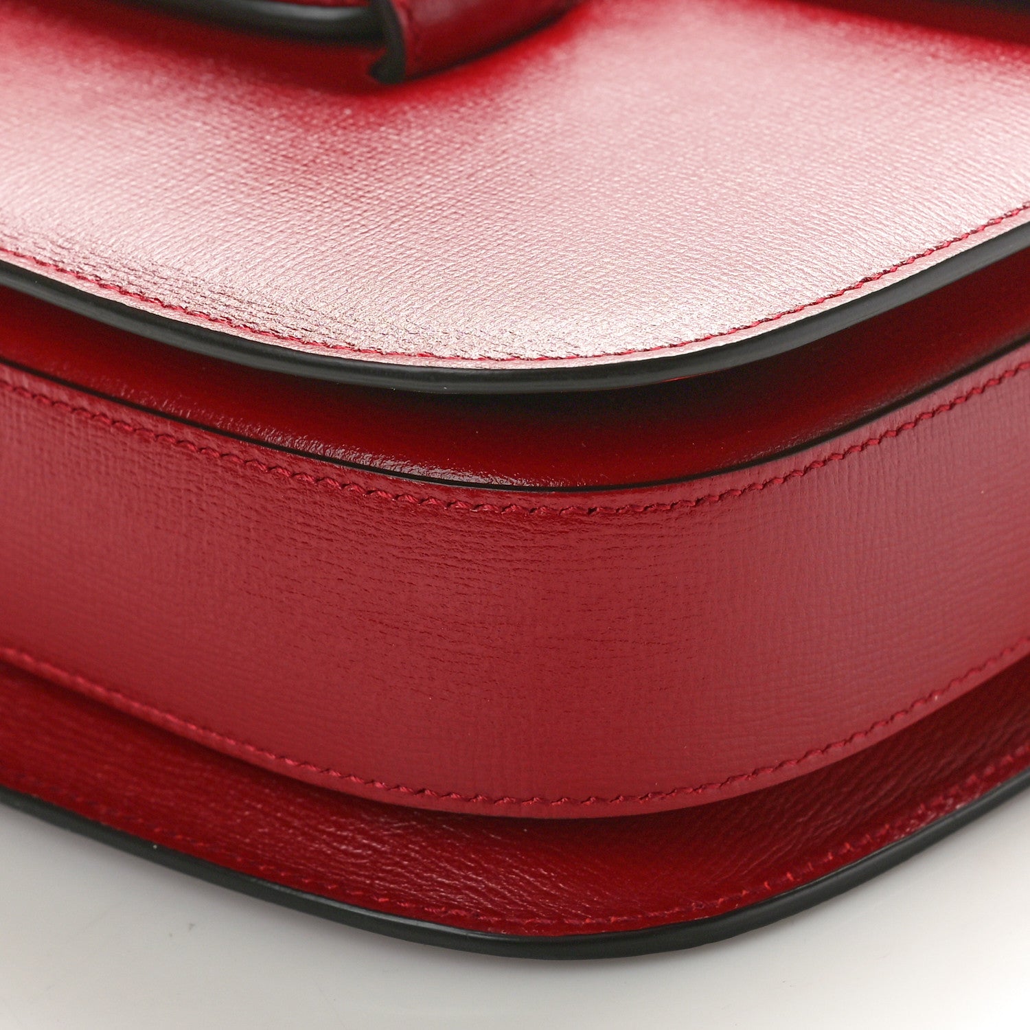Gucci Azalea Calfskin Horsebit 1955 Shoulder Bag New Cherry Red 10 of 11