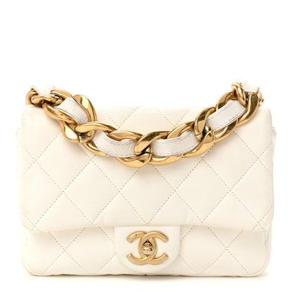 Chanel Lambskin Quilted Small CC Funky Town Flap White 1 of 12